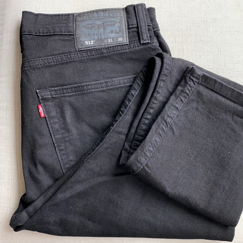 Men’s Levi’s 512 Slim Taper Jeans (Black, W:31, L:30)